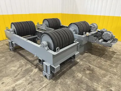 120 TON (240,000 LBS) RANSOME PANDJIRIS POWERED TANK TURNING ROLLS, POWER & IDLER: STOCK #23144