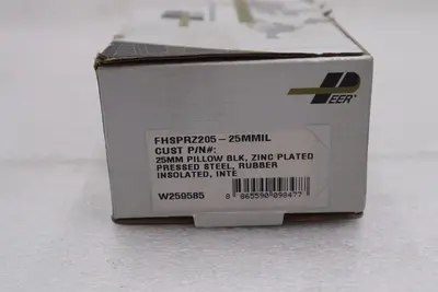 Peer FHSPRZ205-25MMIL 25MM Pillow Block Rubber Zinc Plated #3676