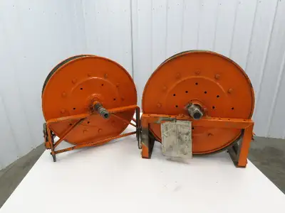 Hannay Reels 818-23-24B SR Retractable Industrial Water Hose Reel 1/2" Lot Of 2