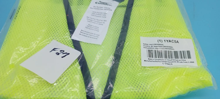 New | in-Stock Condor 1YAC5A CONDOR SAFTEY VEST UNIVERSAL Apparel, Gloves, Lab Coats Arizona US | ASSET CONVERSION SPECIALISTS, INC. #443460