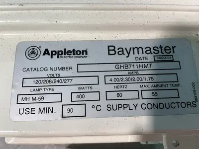 Used 2004 APPLETON ELECTRIC COMPANY GHB711HMT Lighting Ohio US | HGR 24 #1478132