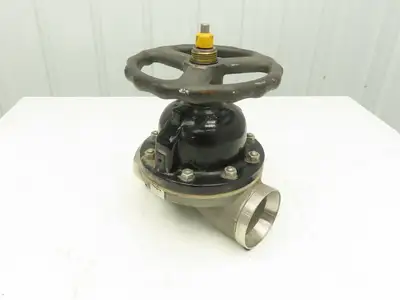 ITT 4-C-425-0-WB-903 Dia-Flo 4" Diaphragm Pinch Valve Stainless Pipe Butt Weld