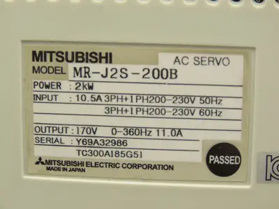 Mitsubishi MR-J2S-200B AC Servo Drive 2kW 200-240V 3Ph MELSERVO J2