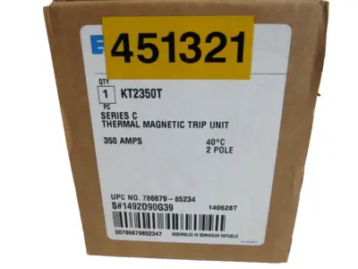 NEW EATON CUTLER HAMMER KT2350T MAGNETIC TRIP UNIT SERIES C
