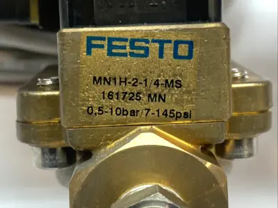 USED FESTO MN1H-2-1/4-MS SOLENOID VALVE 161725 W/ LAPP KABEL OLFLEX H05VV5-F
