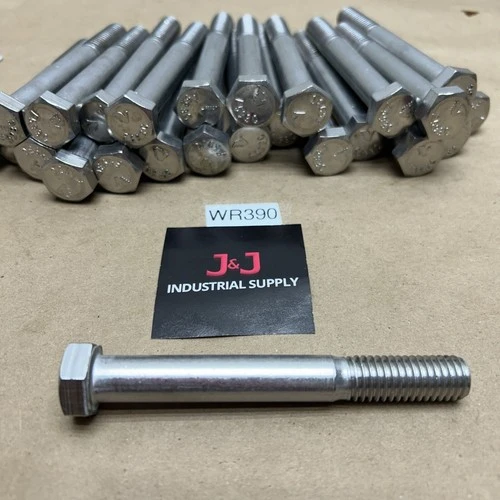 (25) Hex Head F593C Bolts Cap Screws Stainless Steel Partial Thread See Photos