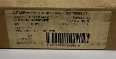 New | in-Stock CUTLER-HAMMER 8RBA2-65E Miscellaneous Equipment (Electrical & Power) | Surplus Asset Holdings #1188398