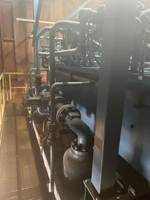 2100 Ton Lake Erie Hydraulic 4 Post Press, Double Action, 37" STR, 114" x 126" Rolling Bolster, Cushions, Updated & Rebuilt in 2000