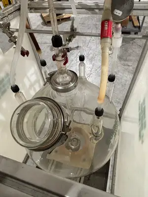 USED CHEMGLASS 72 LITER REACTOR FLASK