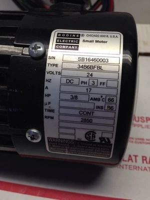 USED Bodine 34B6BFBL