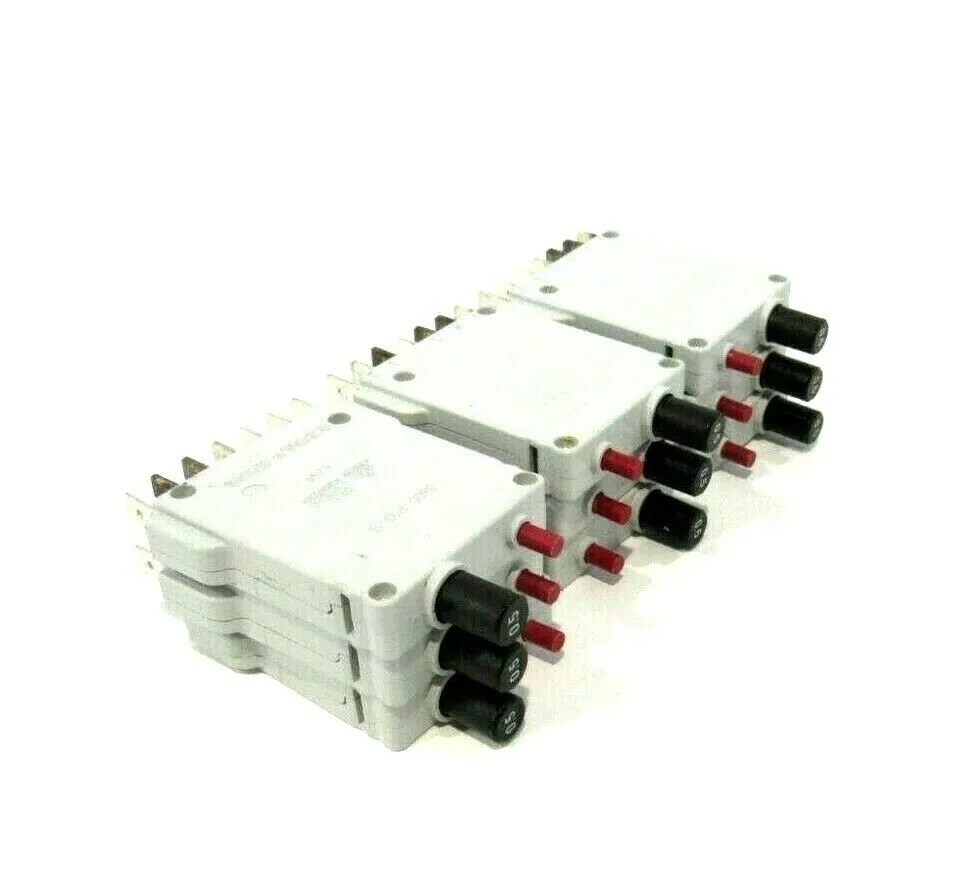 LOT OF 9 USED E-T-A 3600-P10-SI CIRCUIT BREAKERS 0.5 3600P10SI
