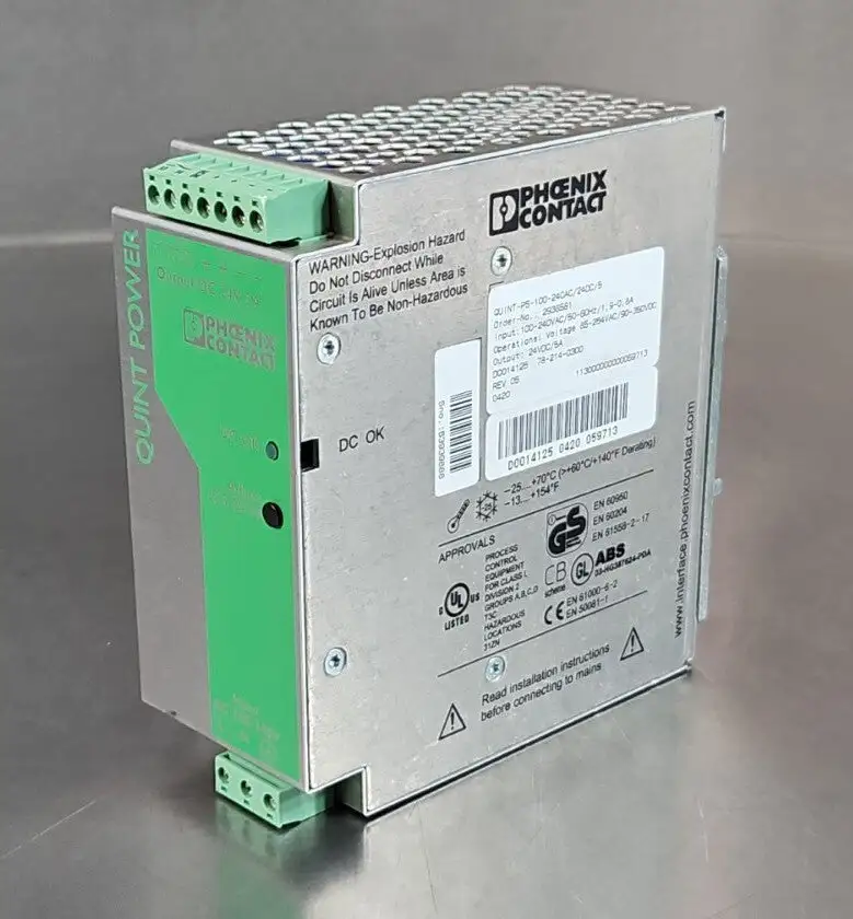 Phoenix Contact QUINT-PS-100-240AC/24DC/5 Power Supply. 4D-21