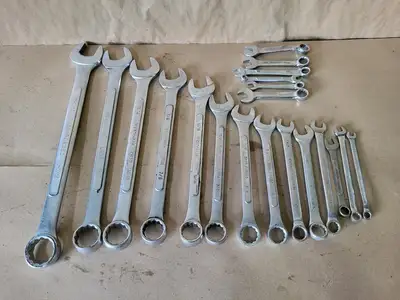 1/4" - 1-1/16" and 8mm - 13mm Combination Wrench Set (20pcs)