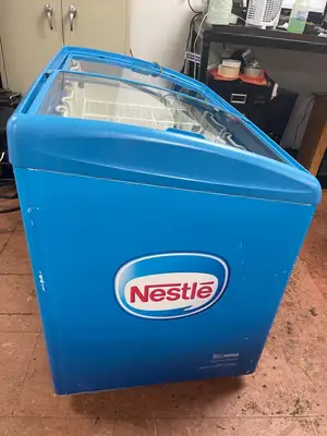 Used Excellence Industries Used AHT RIO S 100 Sliding Glass Top 2 Door Ice Cream Freezer Merchandiser Display Freezers Illinois US | Falcon Restaurant Supply #1376591