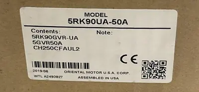 USED ORIENTAL MOTOR 5RK90UA-50A