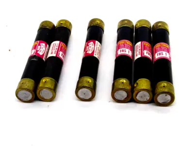 NEW LOT OF 6 FUSETRON FRS-1 FUSES 1 AMP FRS1