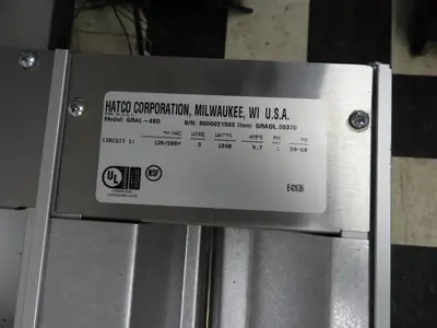 Used Hatco Used Hatco GRAL-48D6 48" Standard Watts Infrared Lighted Strip Warmer - Double Rod 240V Heat Lamps (Food) Illinois US | Falcon Restaurant Supply #1376471