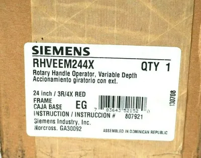 NEW SEALED SIEMENS RHVEEM244X ROTARY HANDLE OPERATOR