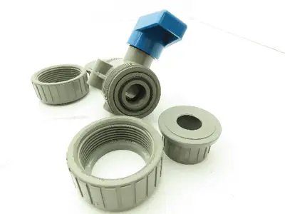 Plast-o-matic MBV075EPS-CP True Blue 3/4" NPT Socket Union Ball Valve EPDM 0.75"