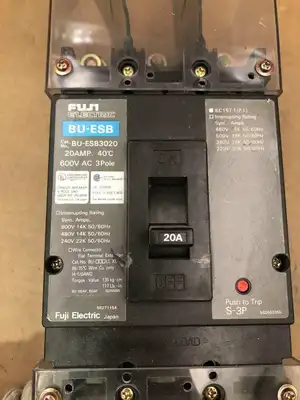FUJI Electric BU-ESB3020 20A 3 Pole Circuit Breaker 600VAC