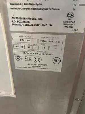 Used GILES _UNKNOWN_ Cookers / Coolers / Fryers Florida US | BAM Discount Restaurant Equipment #1278491