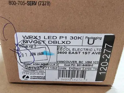 New | in-Stock LITHONIA LIGHTING WPX1 LED P1 30K MVOLT DBLXD Lighting British Columbia CA | Lenmark #1440033
