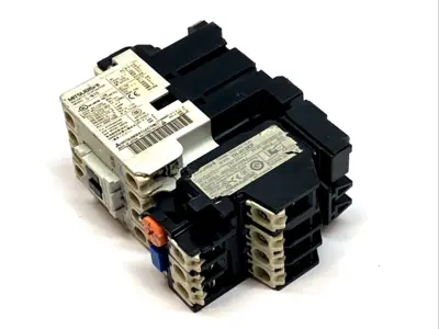 USED MITSUBISHI MOTOR STARTER CONTACTOR W/ TH-N12KP OVERLOAD RELAY