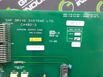 SAF / Paul Wurth CA402-3 / PW402 SAFphire Digital Output Card Rev. B Used