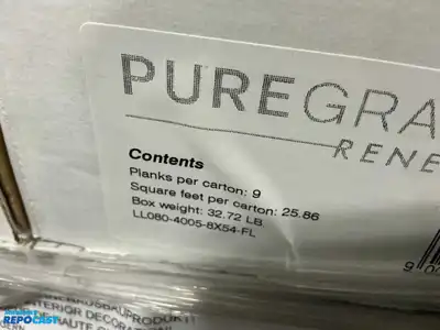 Pallet of 52 cases of Engineered Floors Puregrain Renew Laminate Flooring-7”x54”-  Approximately...