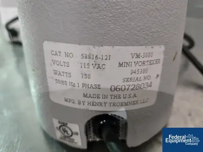 Used VWR (2) VWR Analog Vortex Mixers, Model VM-3000 Miscellaneous Laboratory Equipment Ohio US | Federal Equipment Company #1558010