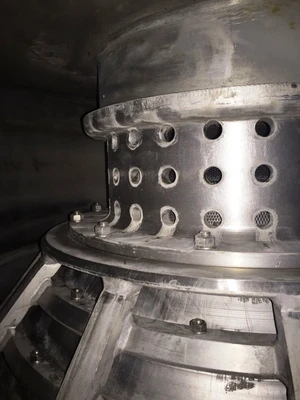 Krauss-Maffei ARZ-75 plastic pellet centrifuge, 316L SS.