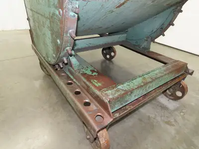 Self Dumping Hopper 1/2 Yd Capacity Heavy Duty Steel Casters 52x38x41"