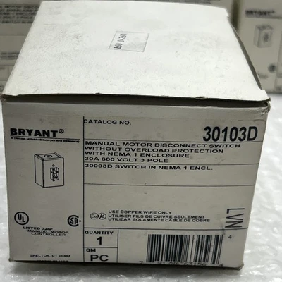 NEW Bryant 30103D
