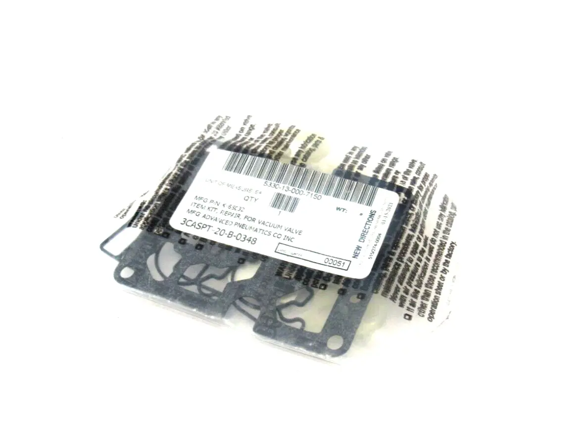 NEW ADVANCED PNUEMATICS INC. K-65032 VACUUM VALVE REPAIR KIT K65032
