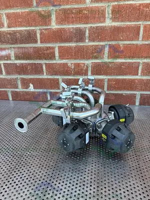 USED 5 ITT PURE FLO ADVANTAGE STAINLESS STEEL DIAPHRAGM VALVE W/ 1" SANITARY FITTING