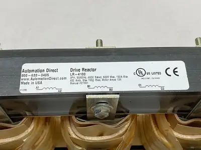 USED AUTOMATIONDIRECT LR SERIES DRIVE REACTOR 3-PH 100HP 124A 460VAC
