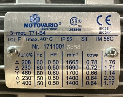 USED Motovario/Dorner T71-B4