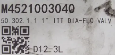 NEW ITT INDUSTRIES 1-2401-T-34-3213-ATS DIA-FLO VALVE 1" NO. 12 AIR MOTOR