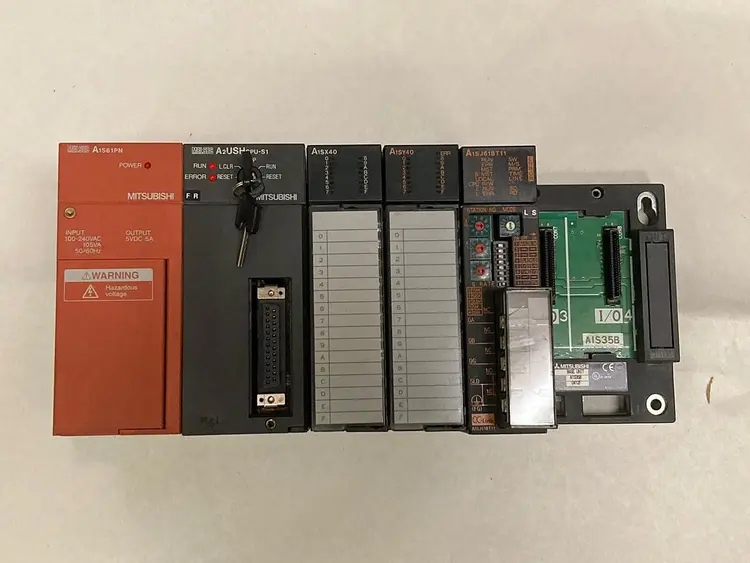 Used MITSUBISHI A1S61PN / A2USHCPU-S1 / A1SX40 / A1SY40 / A1SJ61BT11 I/O Boards & Replacement Parts | Surplus Asset Holdings #1218292