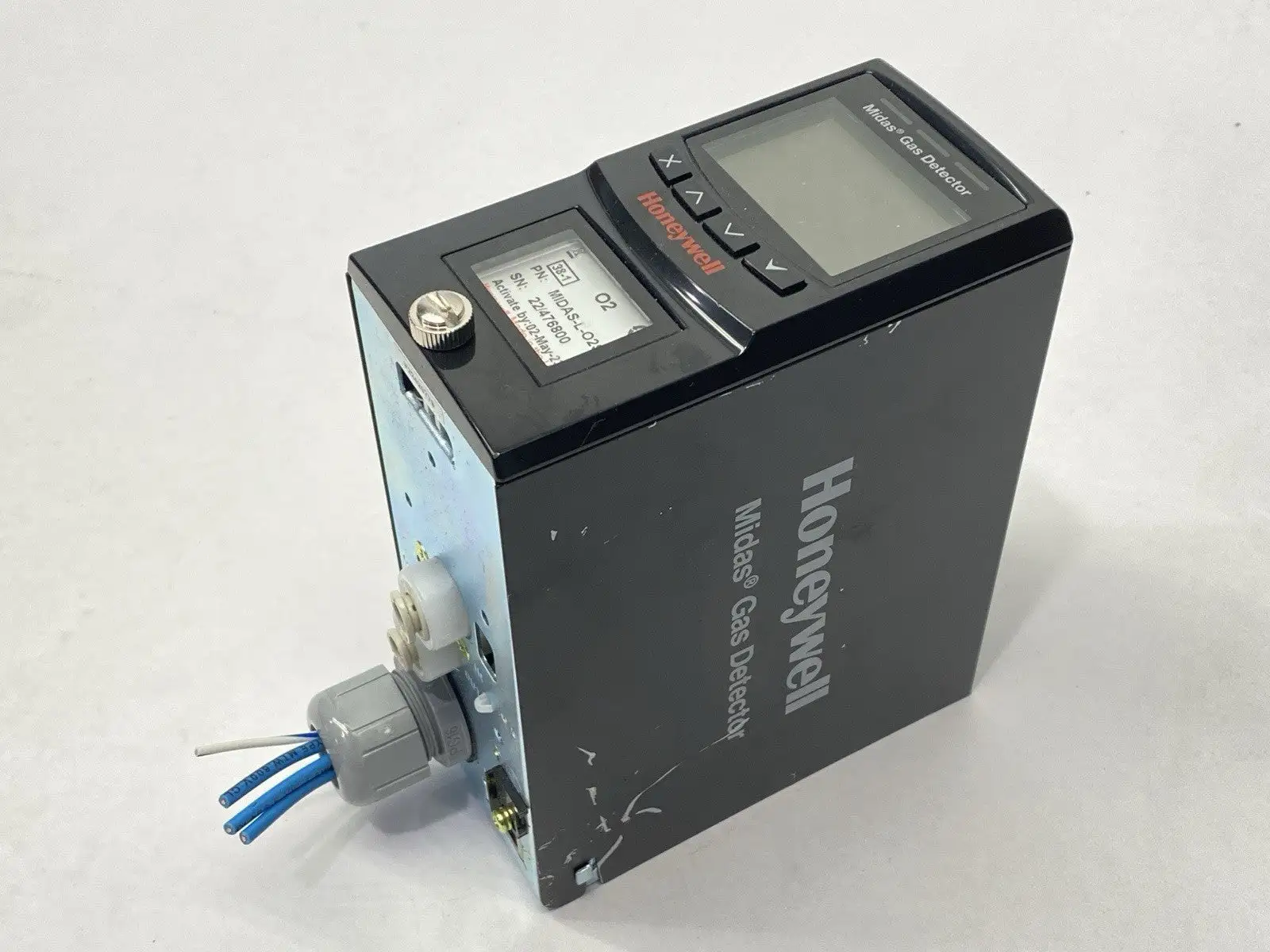 USED HONEYWELL MIDAS GAS DETECTOR W/ MIDAS-L-O2S CARTRIDGE
