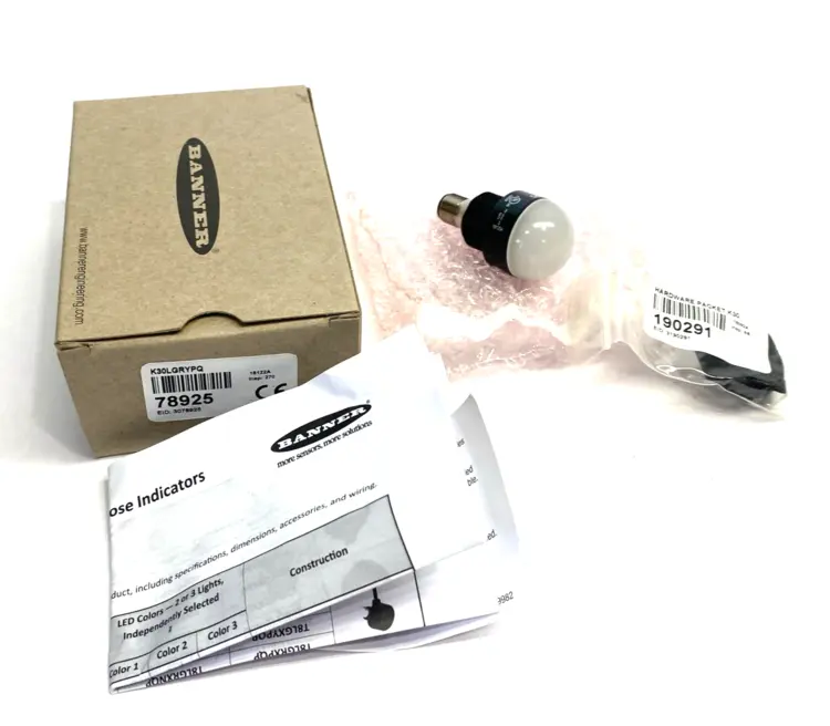 New | in-Stock Banner Engineering Core Series EZ-LIGHT: 3-Color General Purpose Indicator 78925 Industrial Controls Michigan US | Maverick Industrial Sales #1402547