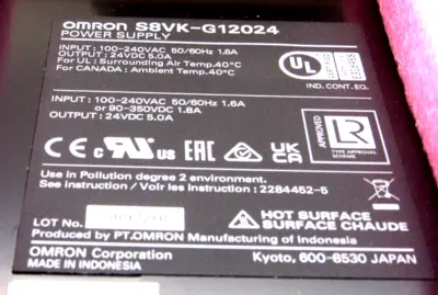 NEW OMRON S8VK-G12024 POWER SUPPLY S8VKG12024