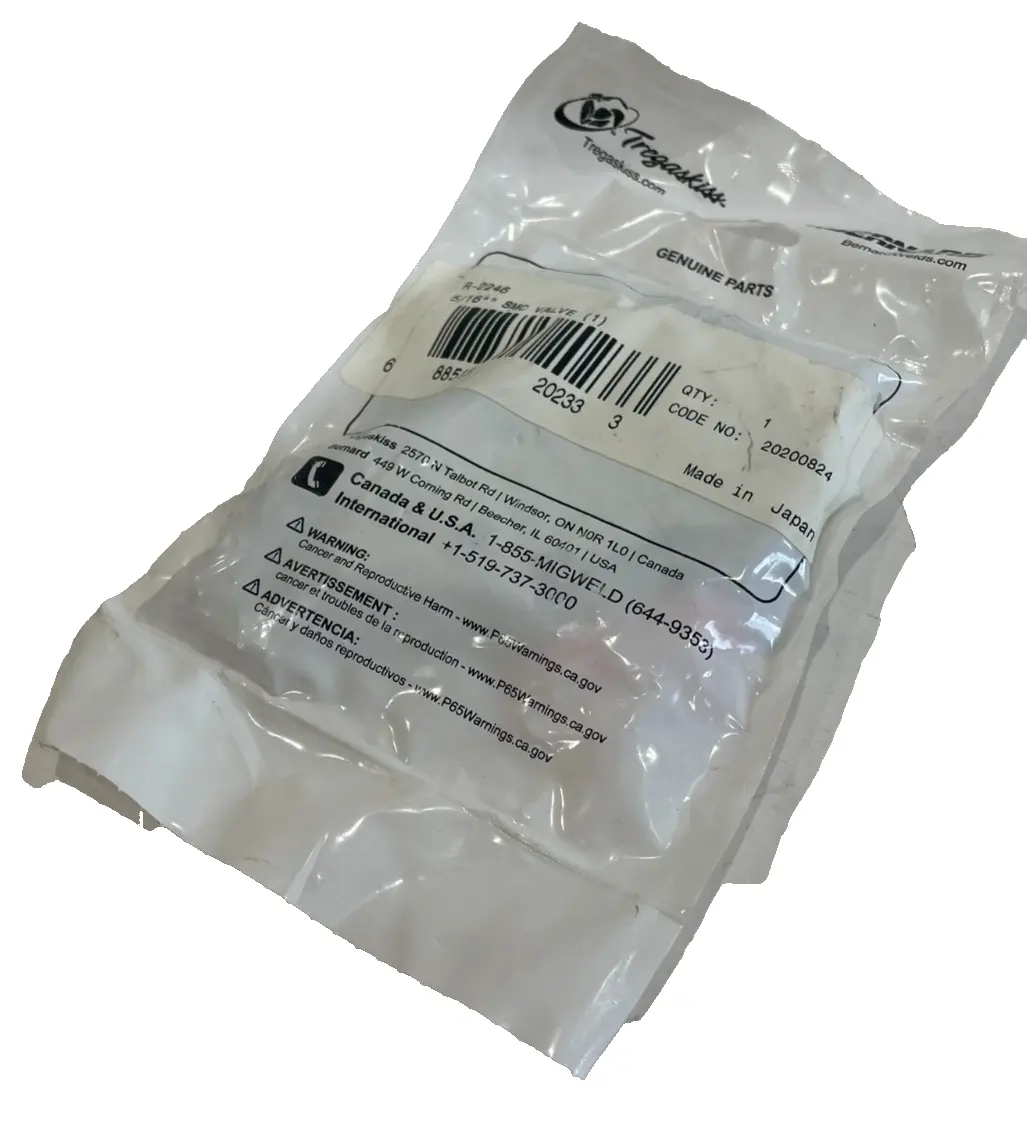 NEW TREGASKISS R-2246 VALVE 5/16" R2246