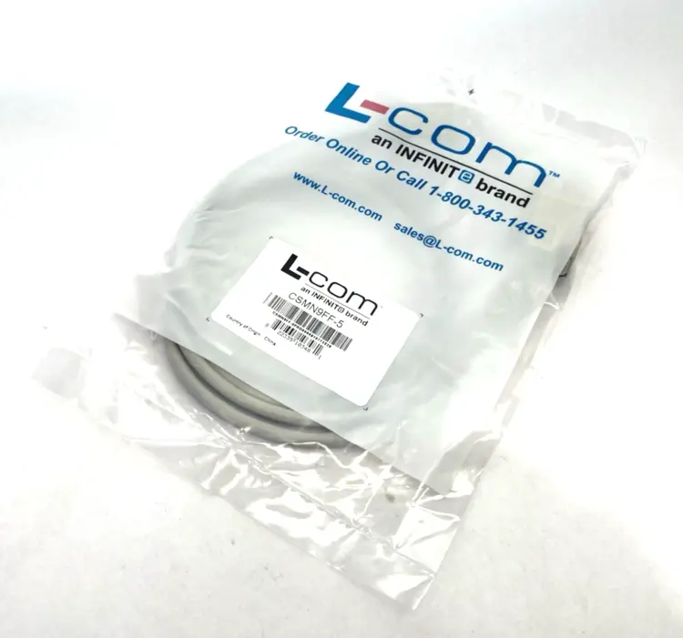 New | in-Stock L-Com Deluxe Molded D-Sub Cable, DB9 Female / Female, 5.0 ft Cable & Wire Michigan US | Maverick Industrial Sales #1393311