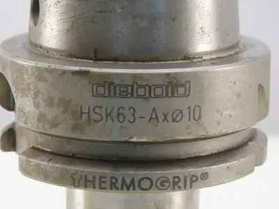 Diebold ThermoGrip HSK63A 10mm Bore Shrink Fit Tool Holder 2-1/2" Projection