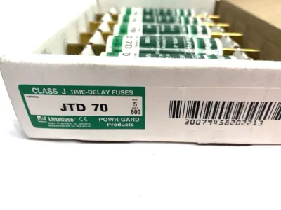 New | in-Stock Littelfuse Powr-Pro Slow-Blo Time Del. Fuse 600V T/D CLASS J 70A Fuses Michigan US | Maverick Industrial Sales #1392761