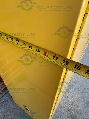 USED JUSTRITE 45 GALLON FLAMMABLE LIQUID STORAGE CABINET W/ SOFT CLOSE DOORS, KEY