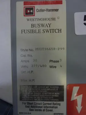 Used CUTLER HAMMER HUDT36658-P99 Electrical Panels Michigan US | Ideal Machinery #1301830