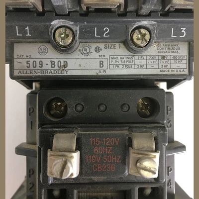 Allen Bradley Size 1 Motor Starter
