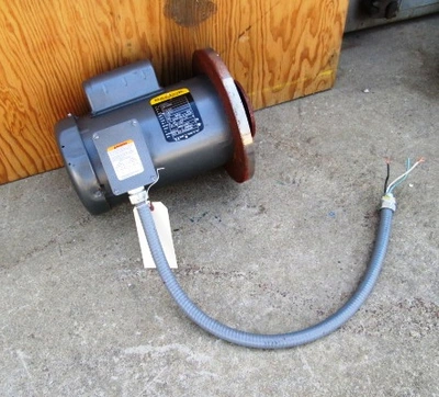 1 HP Baldor Electric Motor, 1725 rpm, TEFC, Single Phase